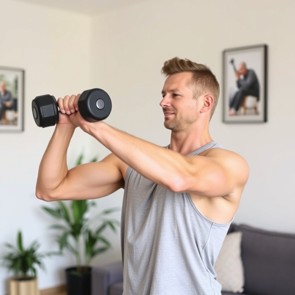 Person performing strength training